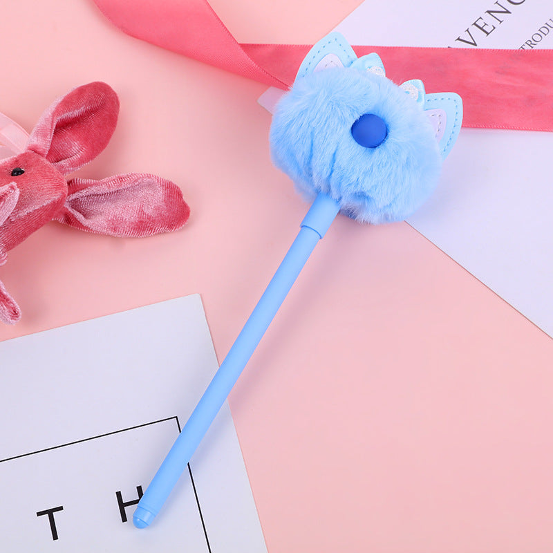 Wholesale ABS Bow Fur Ball Gel Pen